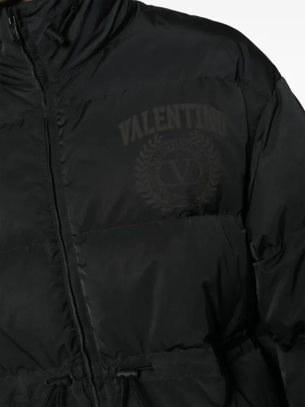 Valentino Garavani logo-print Padded Jacket Black FARFETCH ID