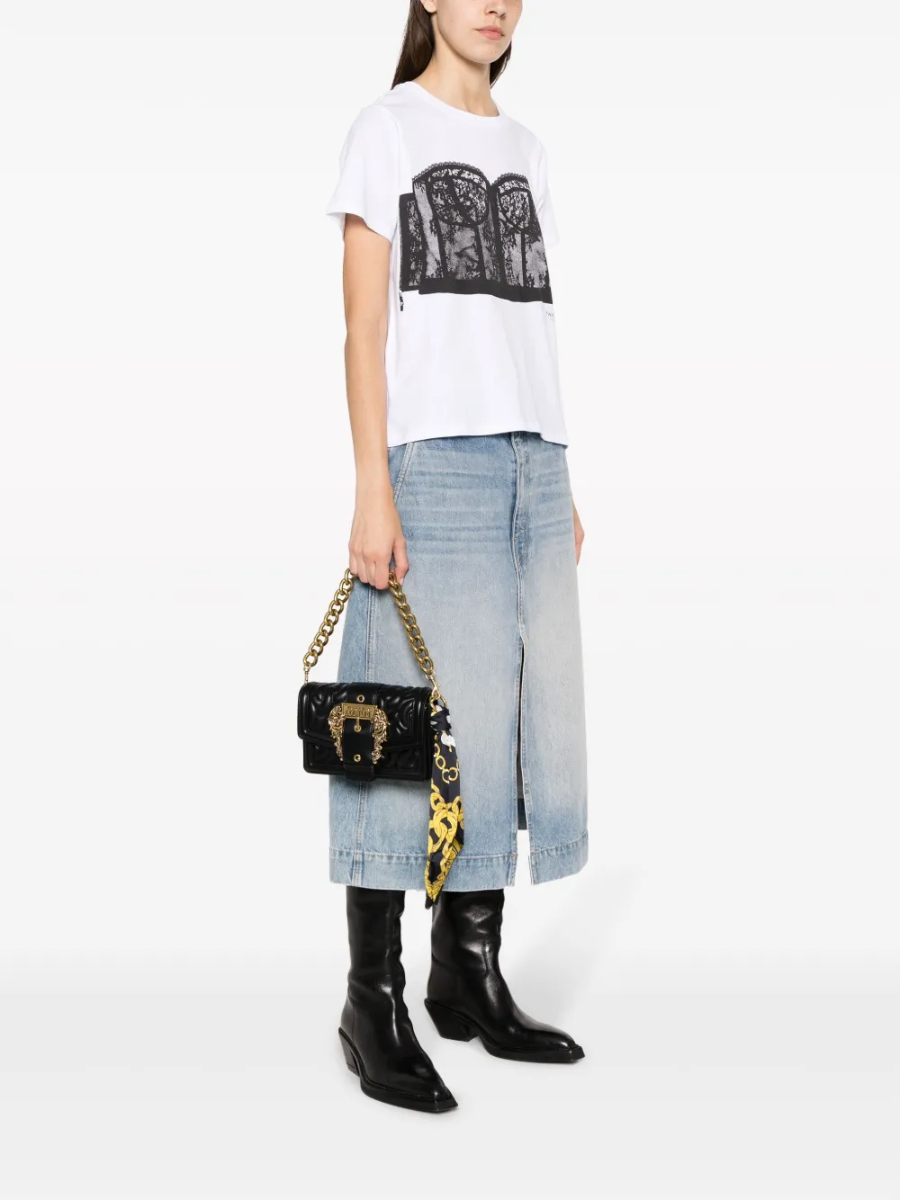 Versace Jeans Couture Couture logo-plaque shoulder bag - Zwart