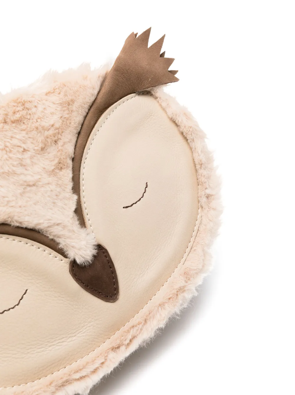Donsje kapi owl-shape leather backpack - Beige