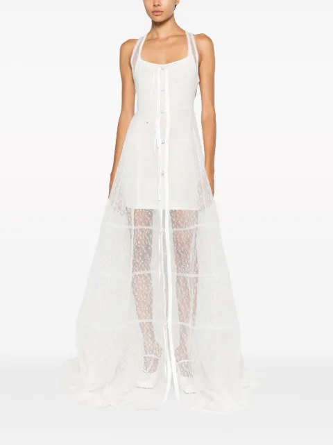 Jacquemus La robe Dentelle sheer panelled gown 233DR0681480100 - 1