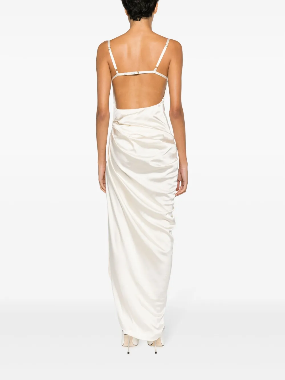 Shop Jacquemus La Saudade Longue Brodée Maxi Dress In White