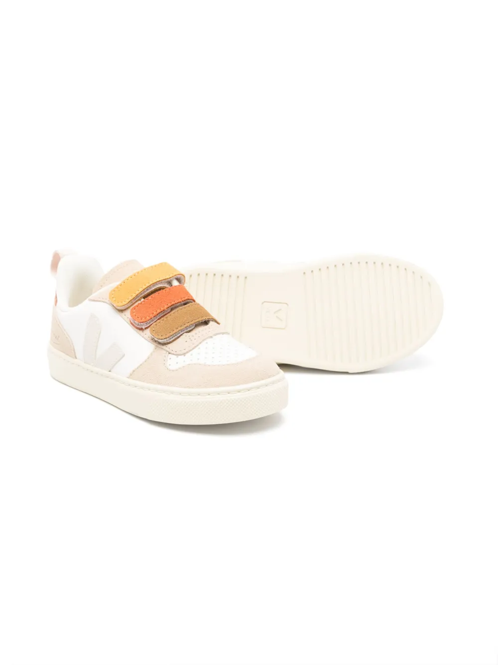 VEJA Kids V10 touch-strap sneakers - Wit