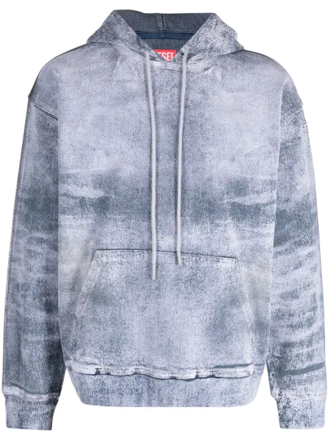 Diesel tie-dye cotton hoodie