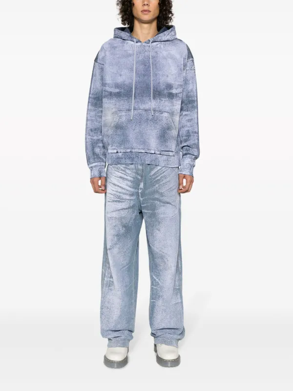 DIESEL パーカー　タイダイ　ルーズフィット　ブルー  XL ディーゼル Diesel タイダイ パーカー | ブルー | FARFETCH JP