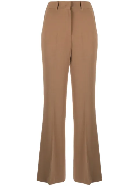 Alberto Biani crepe high-waist flared trousers