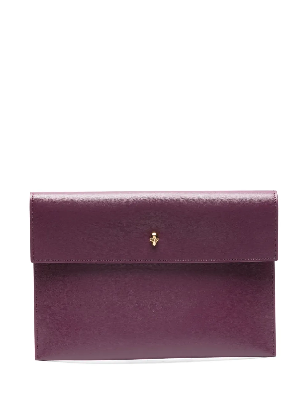skull-embellished evelope clutch bag