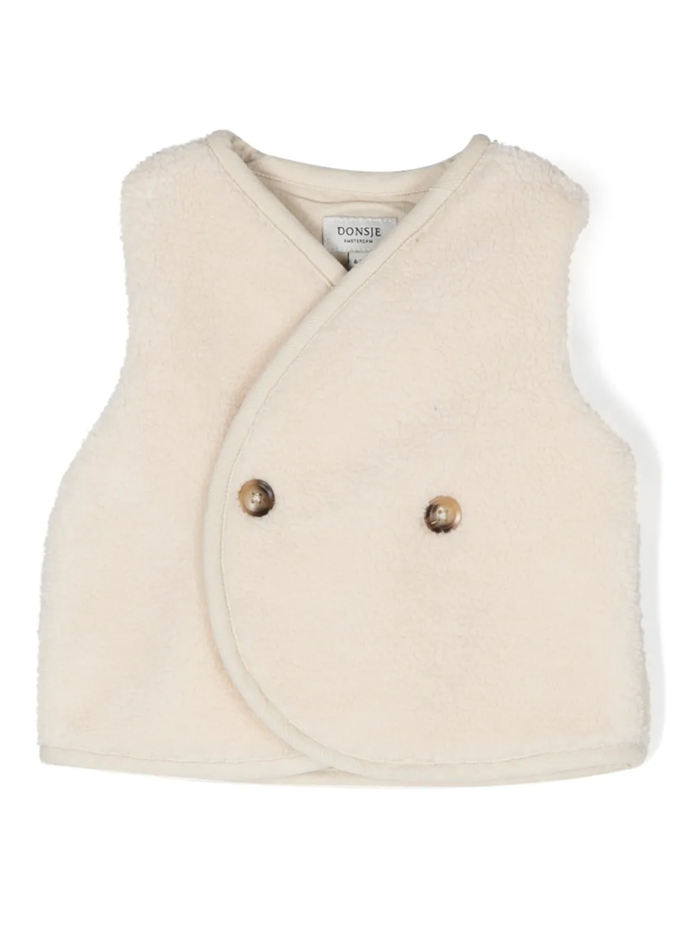 Donsje Babies' Girls Ivory Faux Shearling Gilet In Neutrals