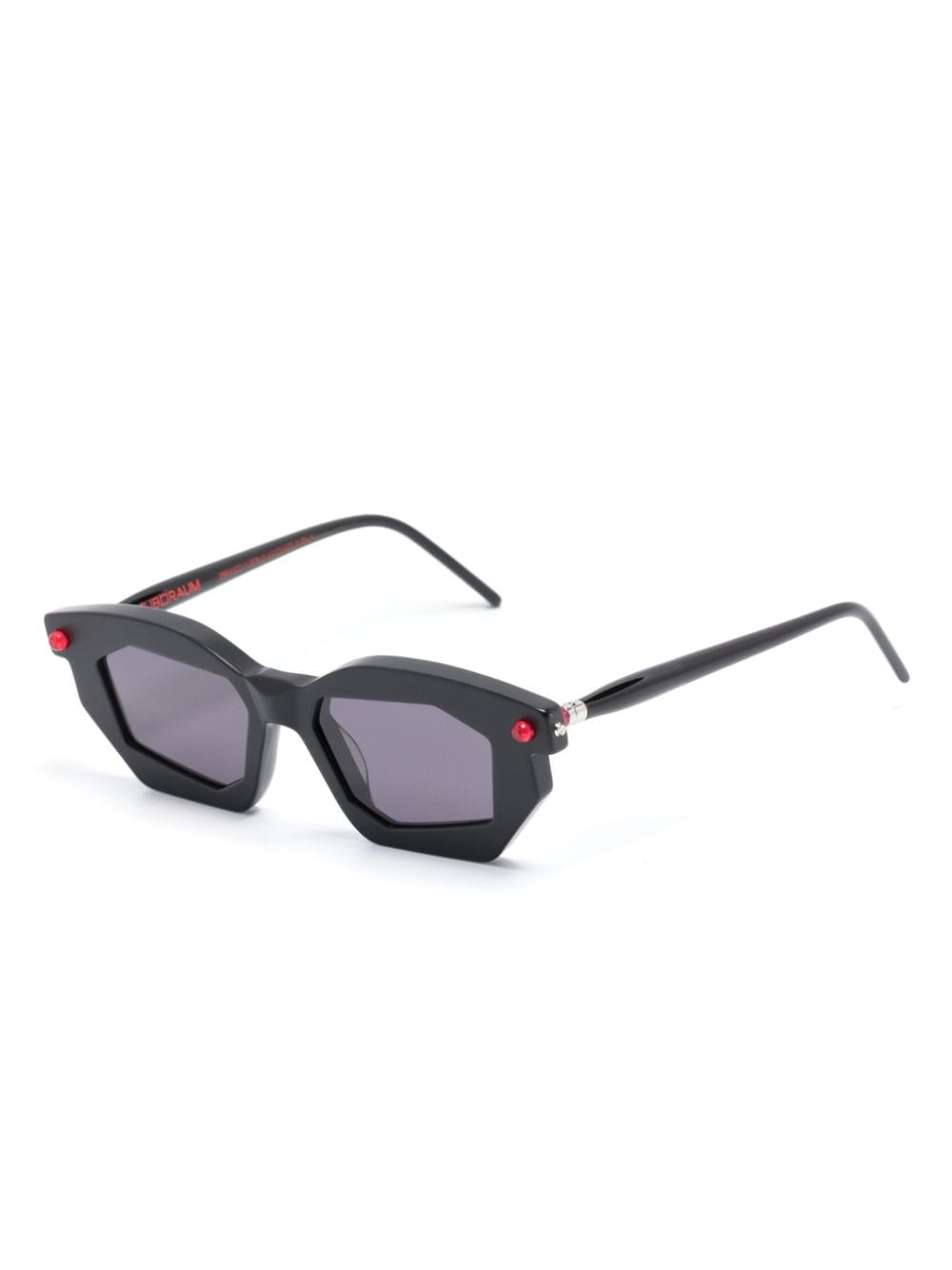 Shop Kuboraum P14 Geometric-frame Sunglasses In Black