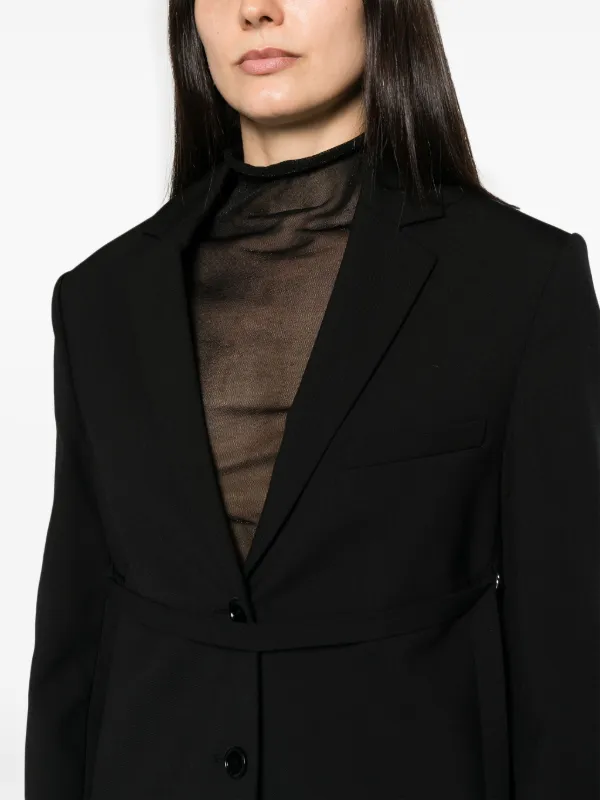 スーツ COURREGES Women Suit Jackets 323CMA105PL01129999 Black Courrèges Strap single-breasted Blazer | Black | FARFETCH