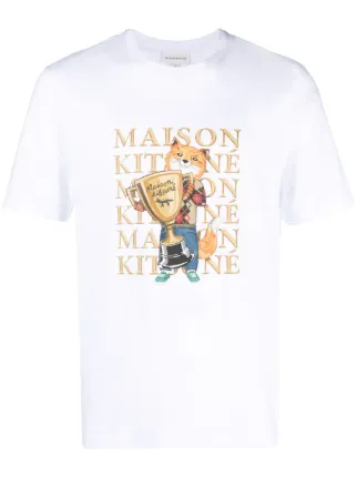 Maison Kitsune T shirt Fox Champion Bianco FARFETCH IT