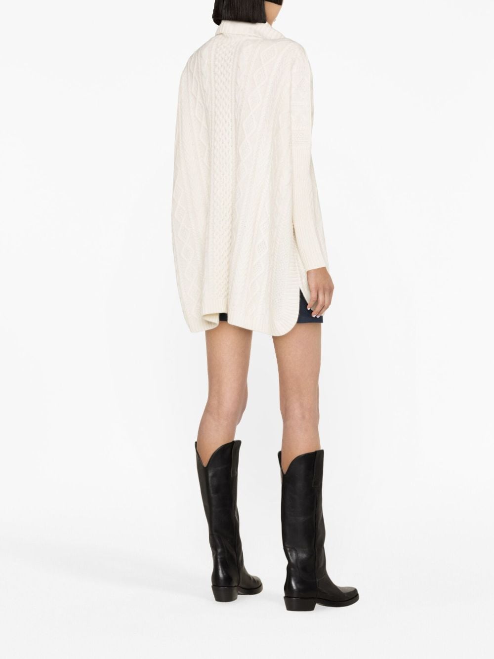 Shop Kujten Roll-neck Cashmere Jumper In White