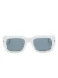 DSQUARED2 EYEWEAR Hype logo-print rectangle-frame sunglasses - White