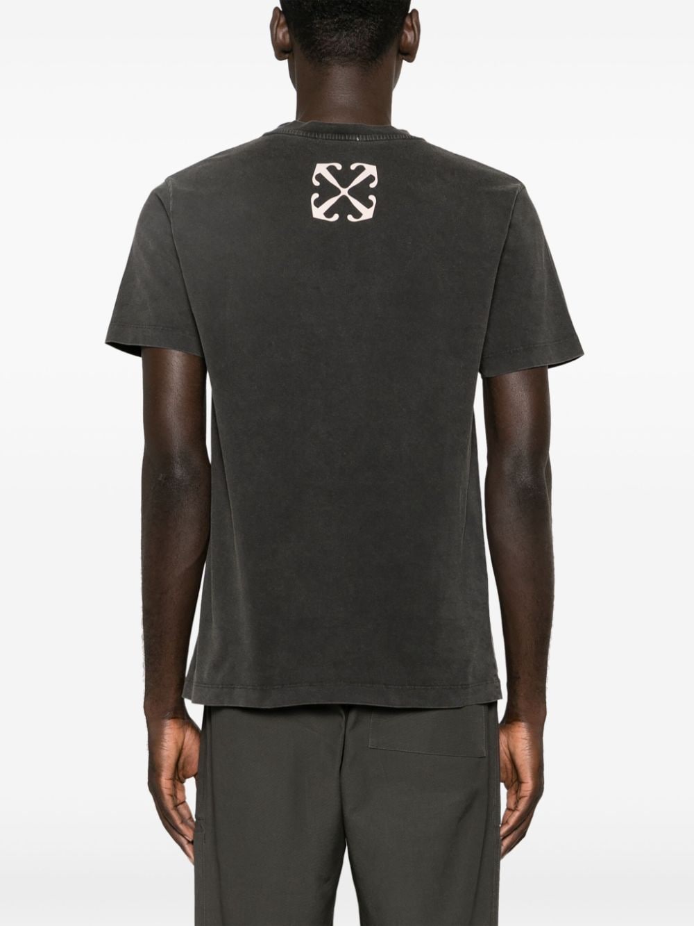 Off-White T-shirt met grafische print Zwart