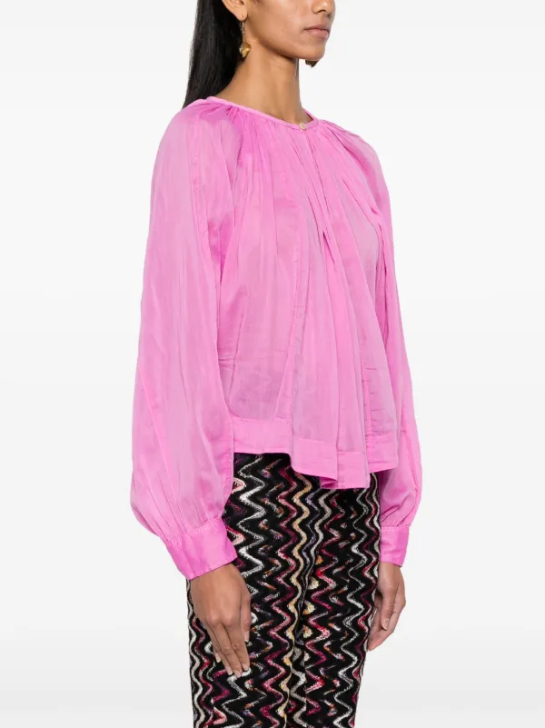 フォルテフォルテ　セミシアーシャツ　ブラウス　シルク100%　光沢（1524） フォルテフォルテ セミシアーシャツ ブラウス シルク100% 光沢