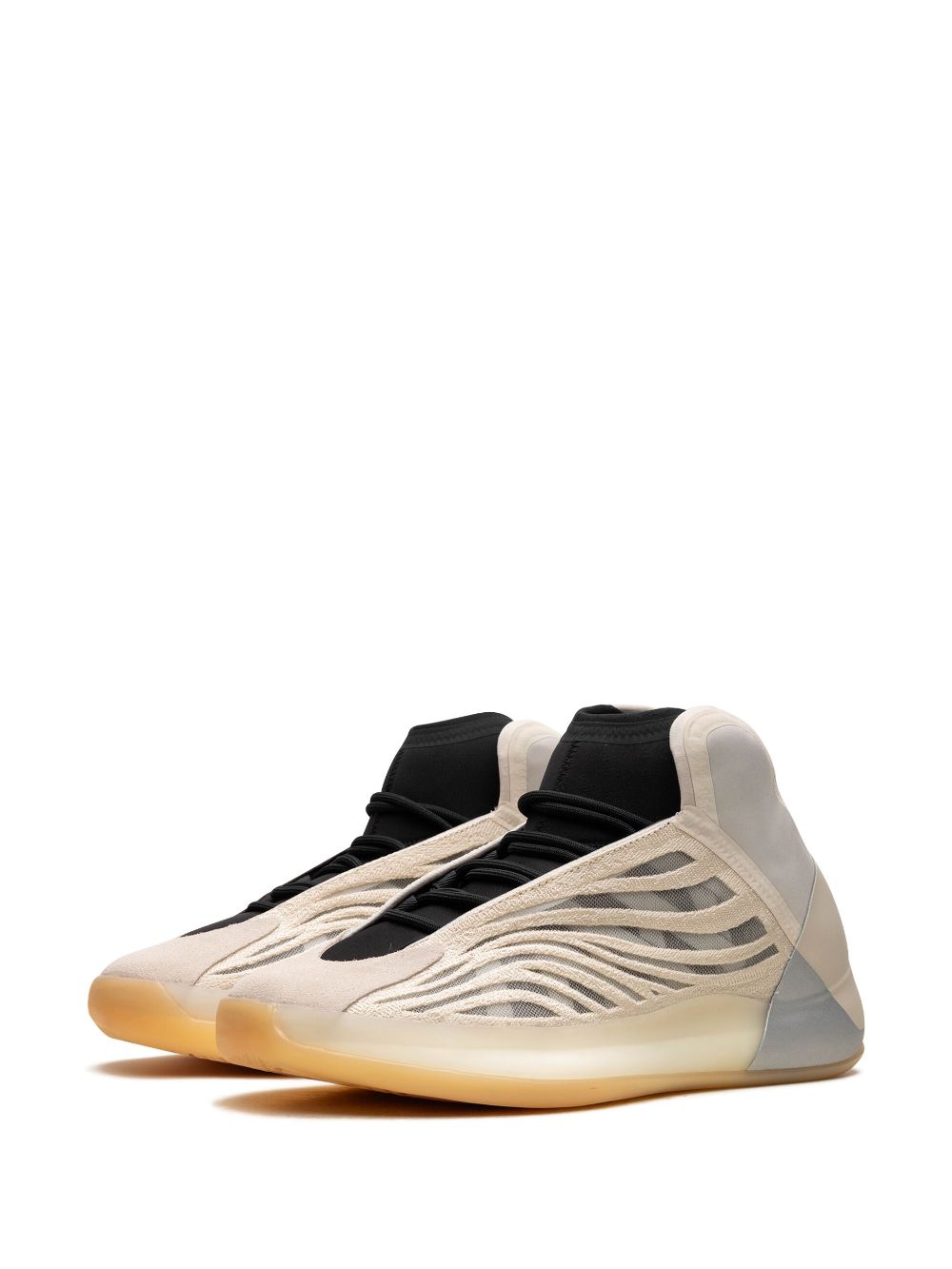 Shop Adidas Originals Yeezy Quantum "cream" Sneakers In Neutrals