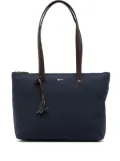 agnès b. logo-plaque zipped tote - Blue
