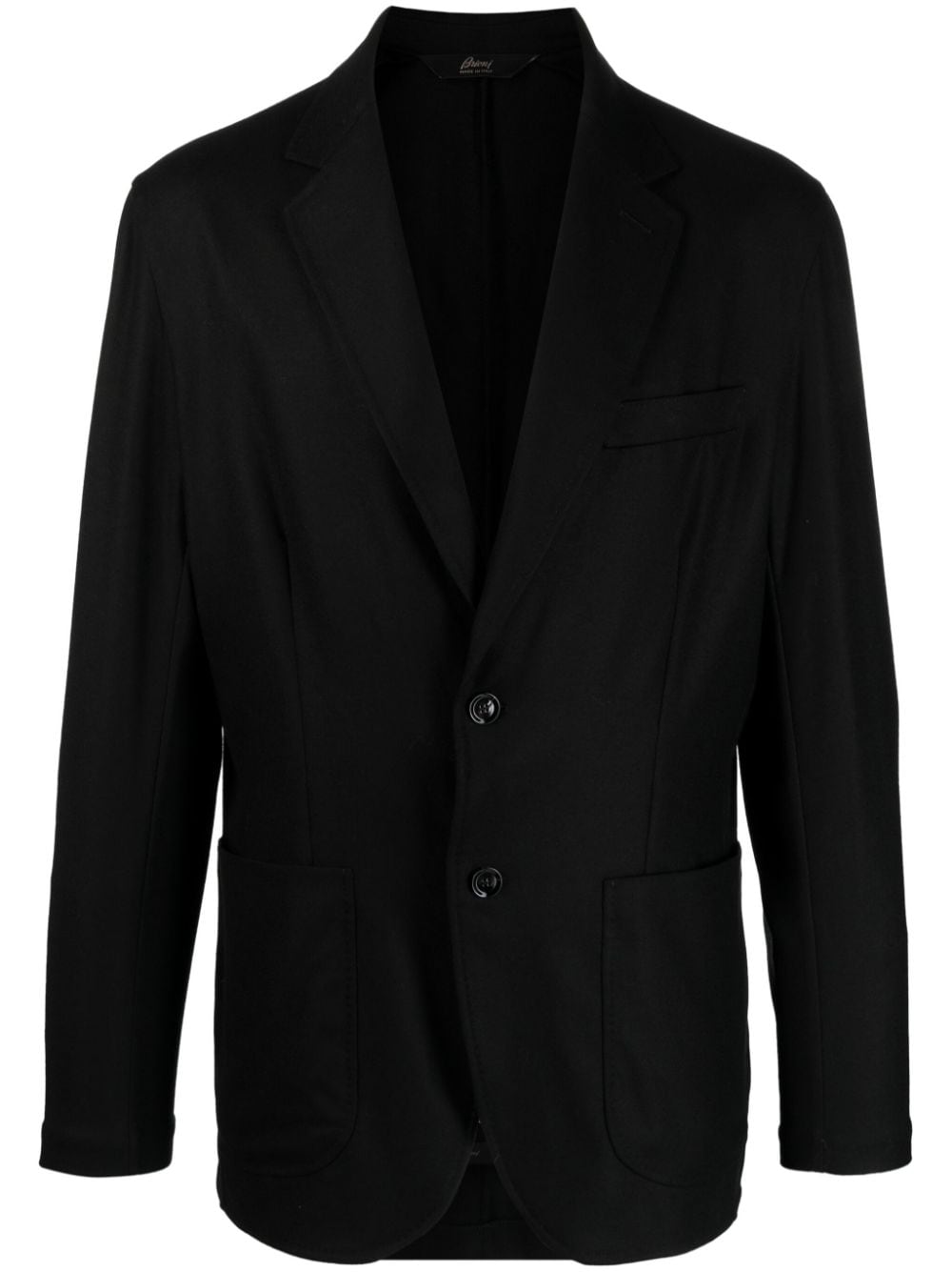 Brioni Single-breasted Wool Blazer In Black