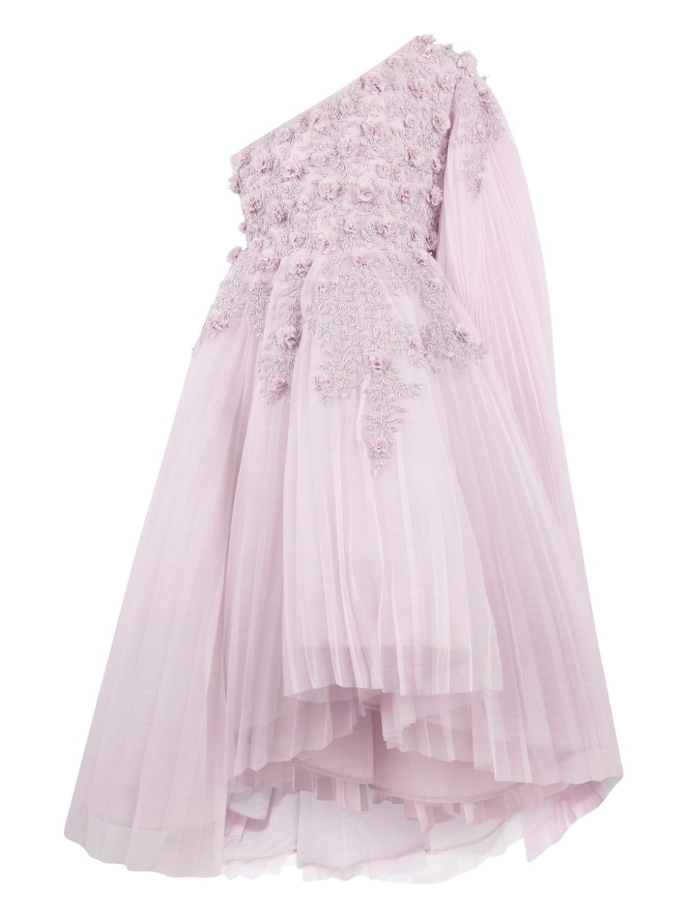 MAISON AVA Leia floral-appliqué dress - Roze