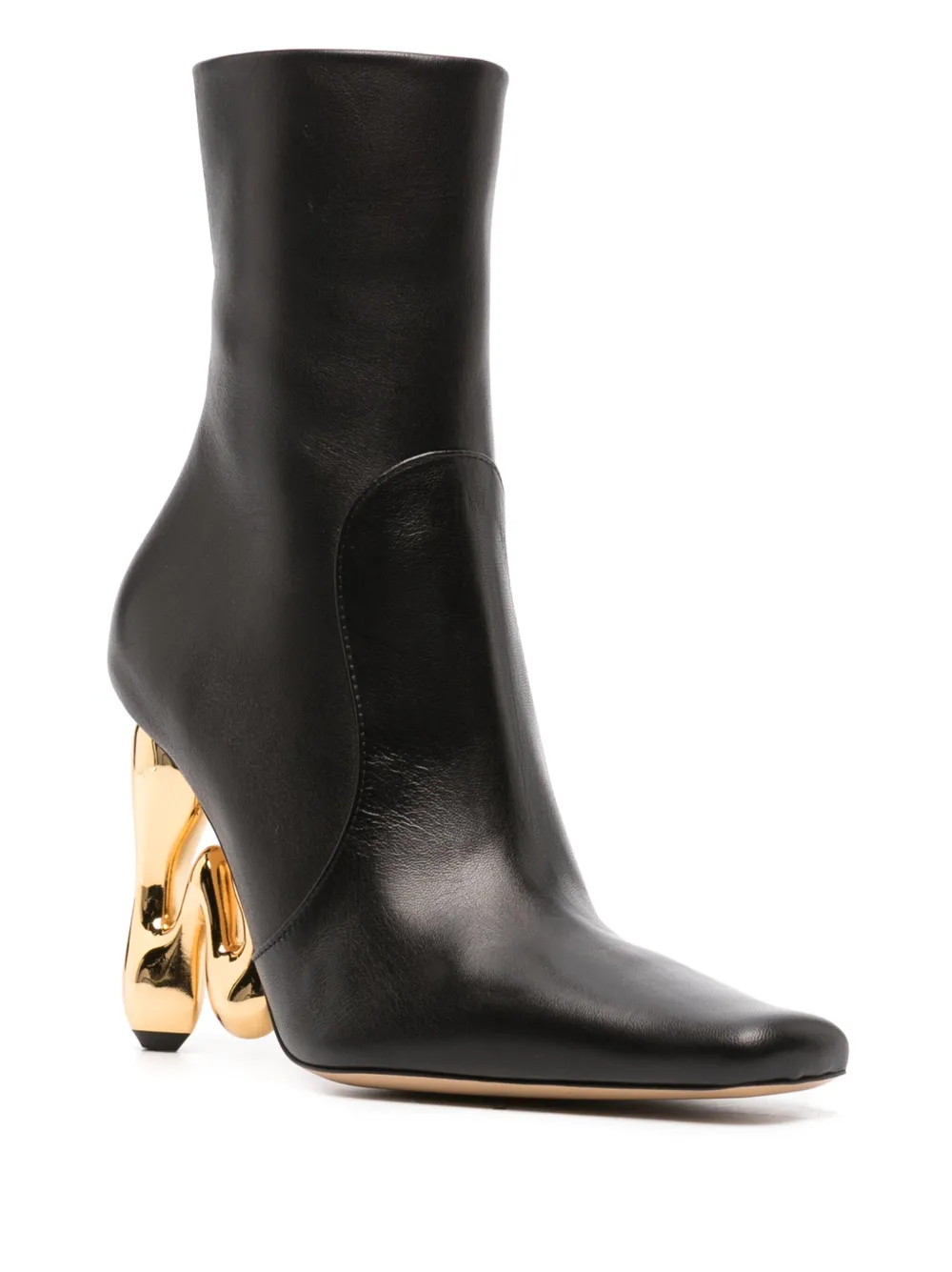 JW Anderson 105mm sculpted-heel leather boots - Zwart