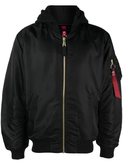 Alpha Industries hooded padded bomber jacket