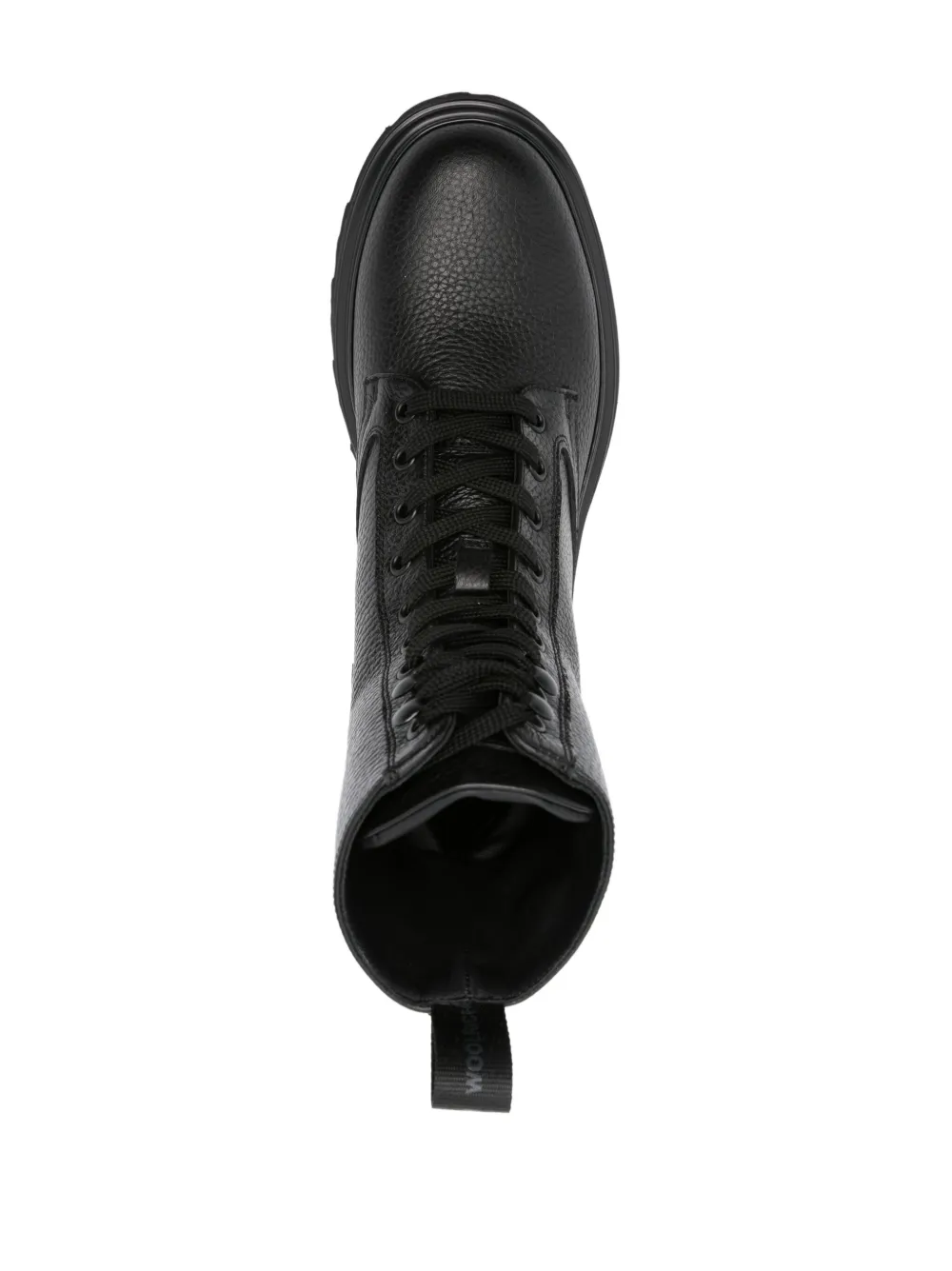 Shop Woolrich Lace-up Ankle Leather Boots In Black