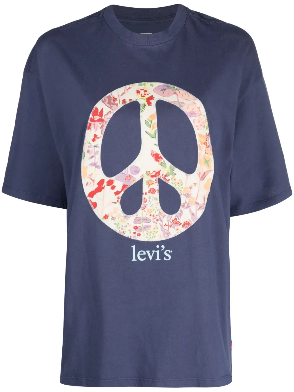 Levi's graphic-print cotton T-shirt Blauw