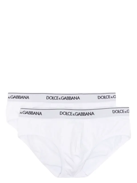 Dolce & Gabbana logo-waistband cotton briefs (pack of two)
