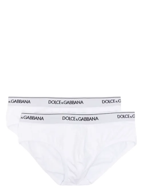 Lot de deux slips à taille à logo - Dolce & Gabbana - Modalova