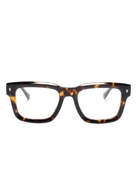 DSQUARED2 EYEWEAR tortoiseshell rectangle-frame glasses