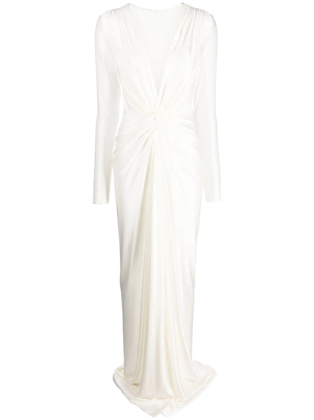 Costarellos Swanson Gathered Maxi Dress In White