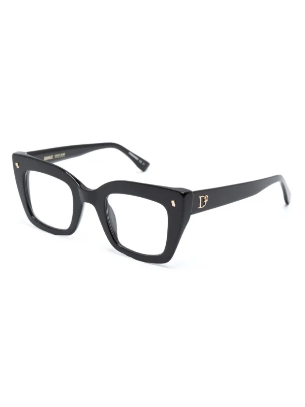 DSQUARED2 EYEWEAR Hype Glossy butterfly-frame Glasses Black