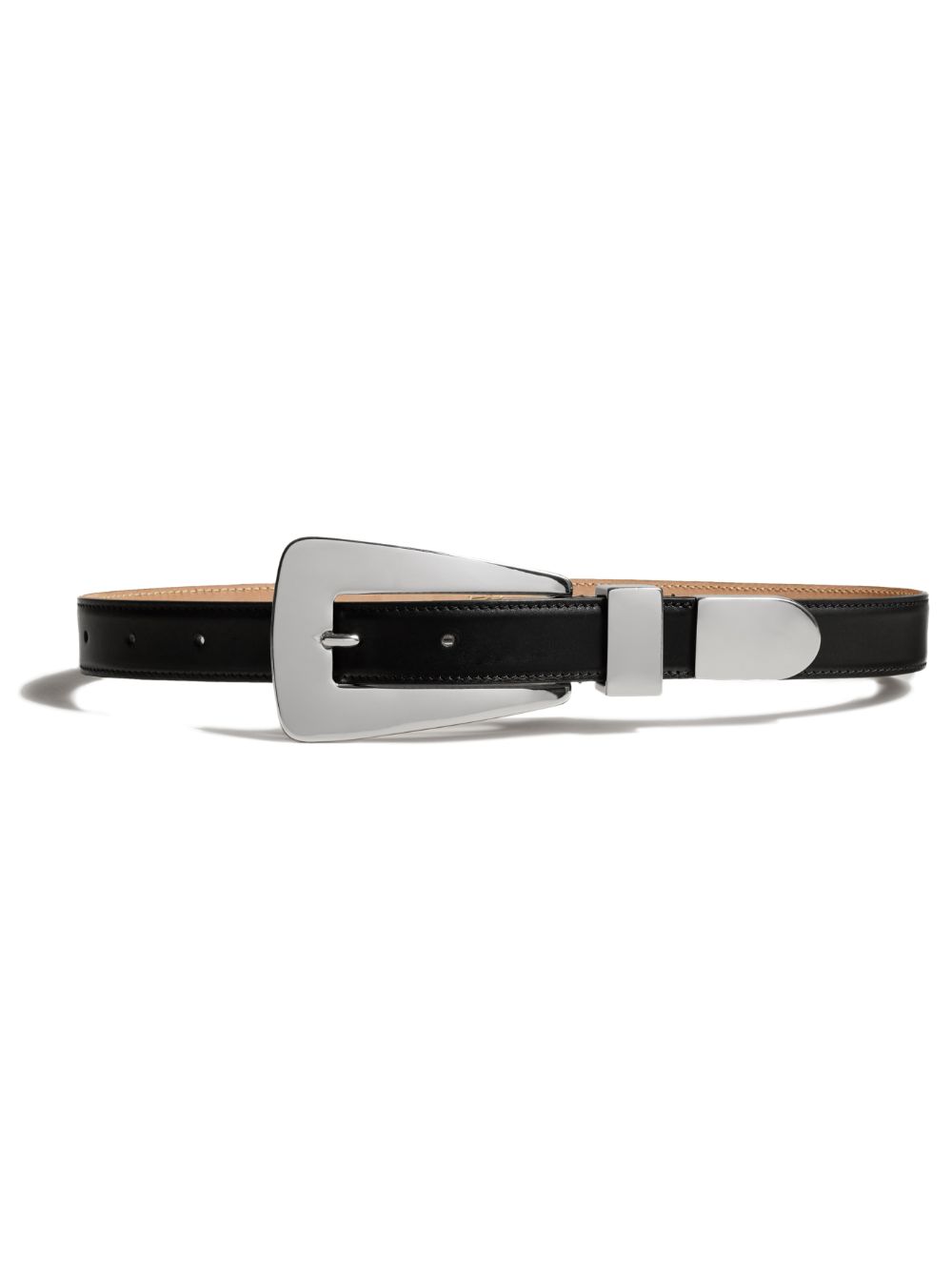 KHAITE buckle leather belt - Black