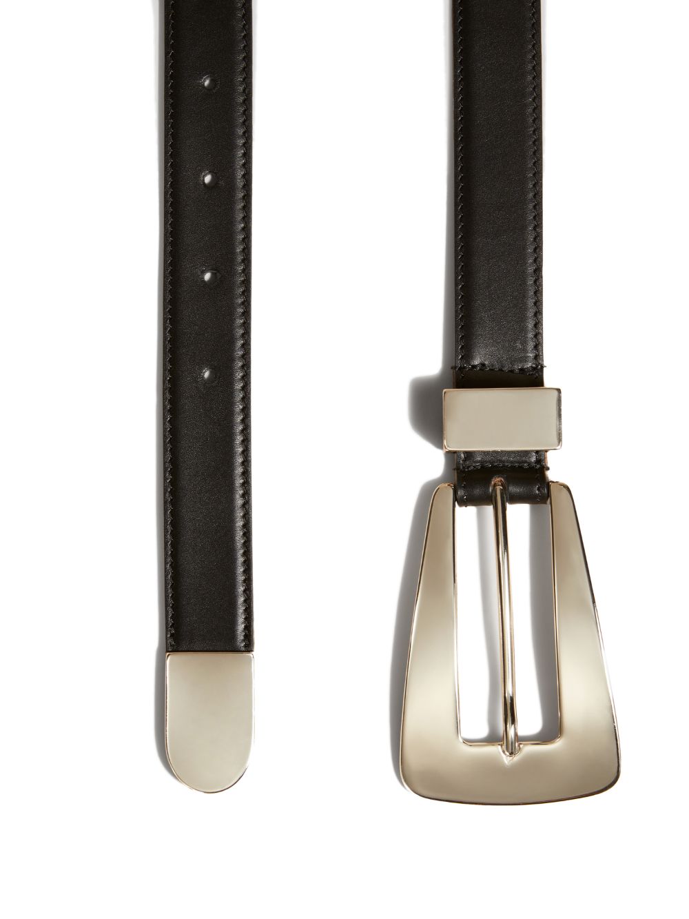 KHAITE buckle leather belt - Black