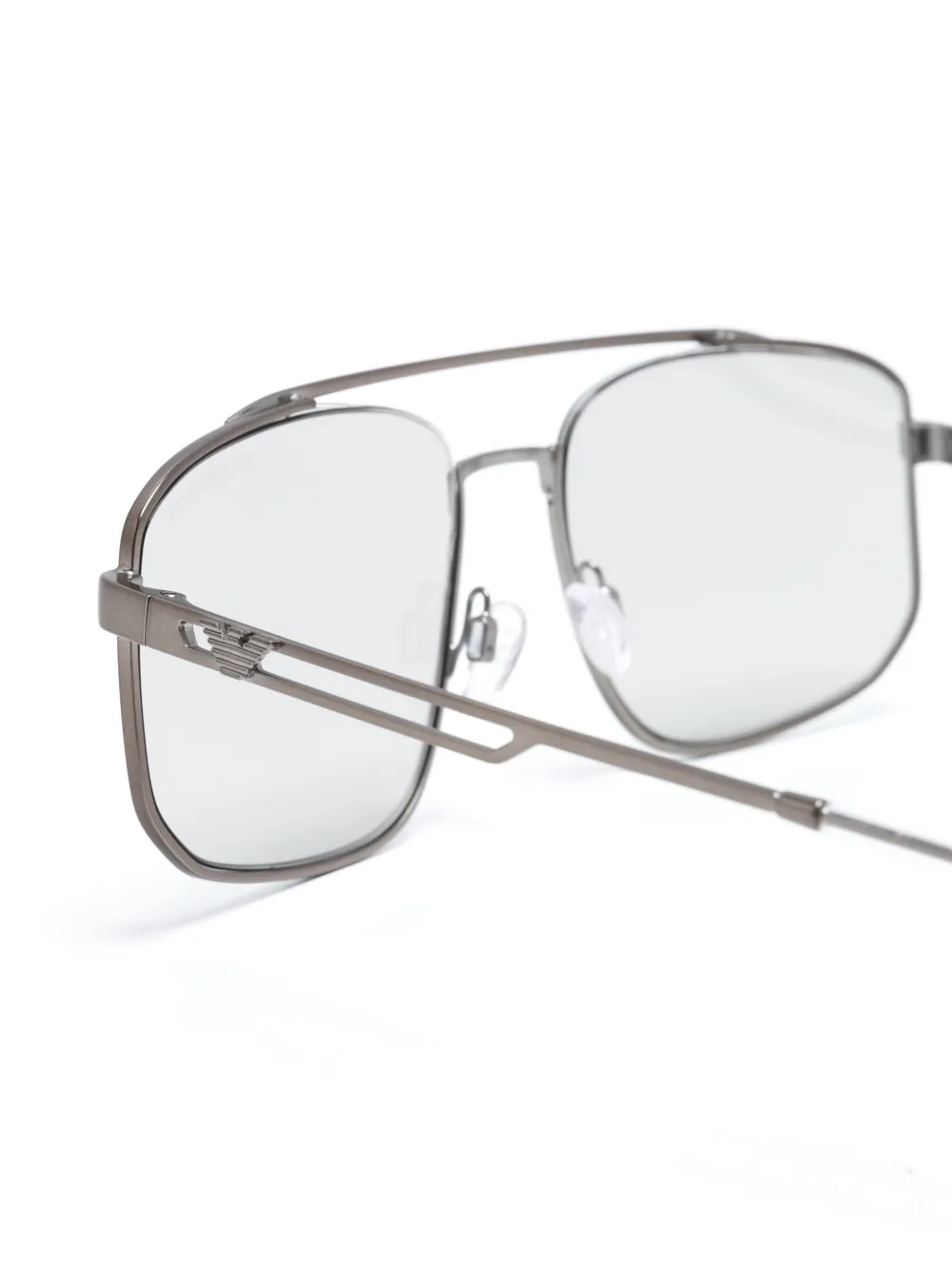 Emporio Armani Zonnebril met vierkant montuur Grijs