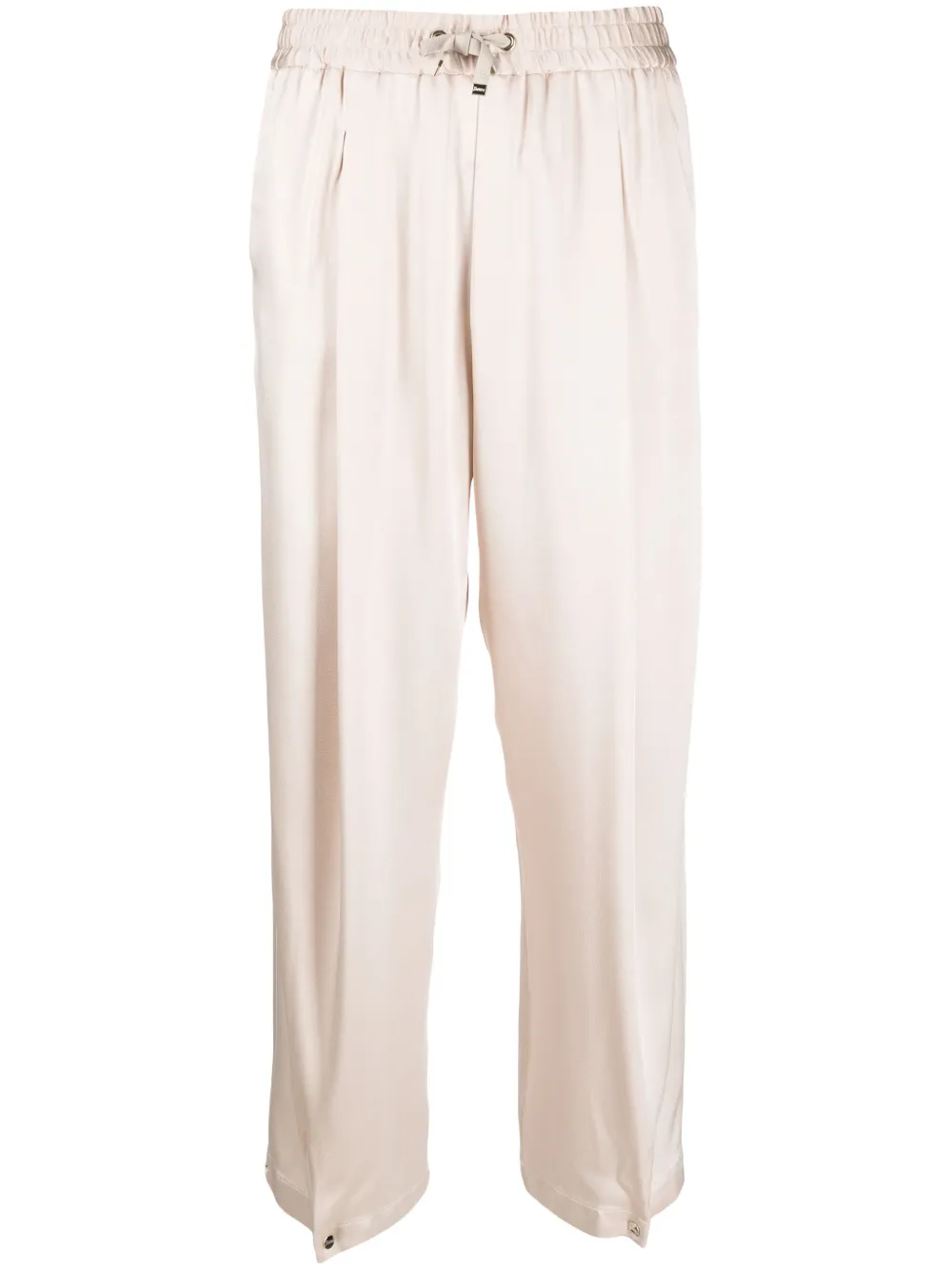 Herno Drawstring-waistband Tapered Trousers In Neutrals