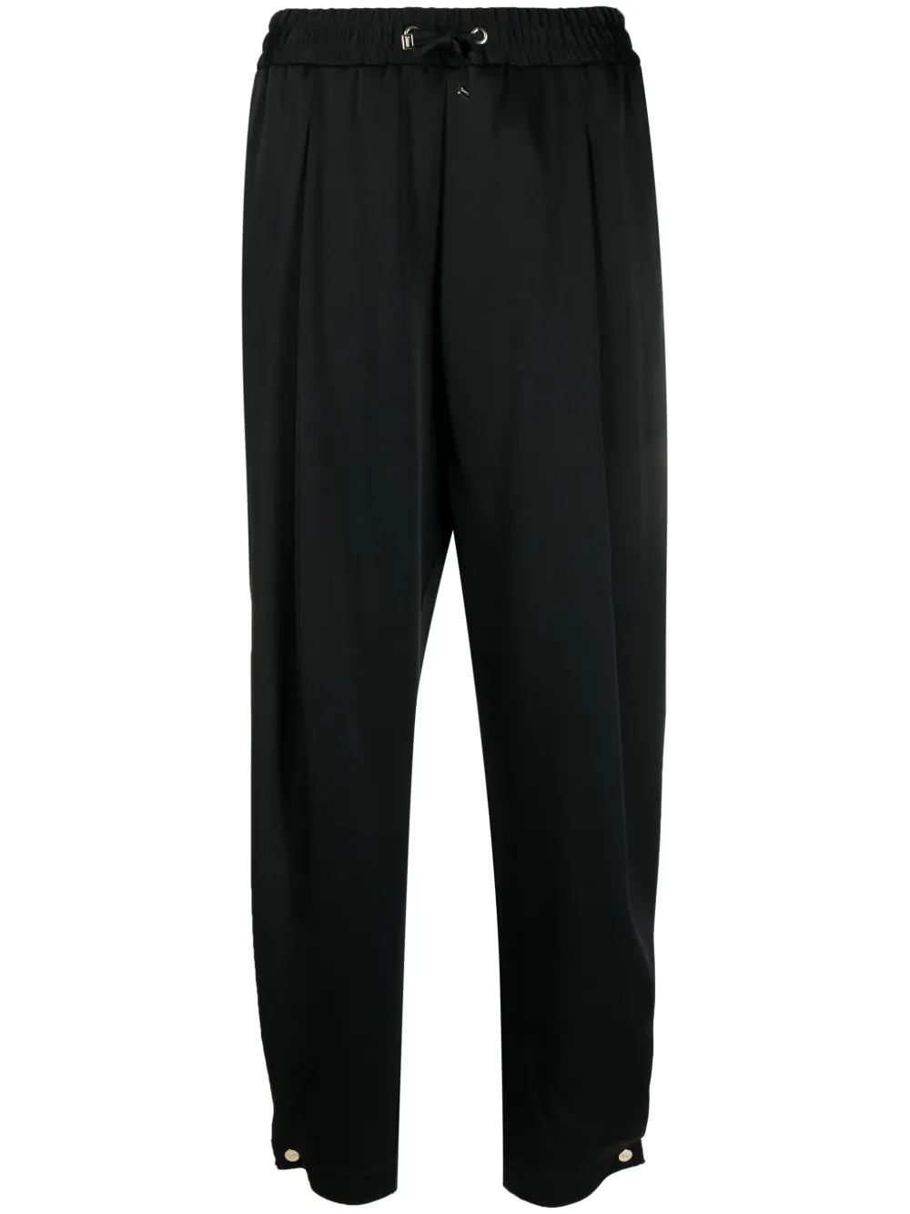 Herno Drawstring Straight-leg Trousers In Black