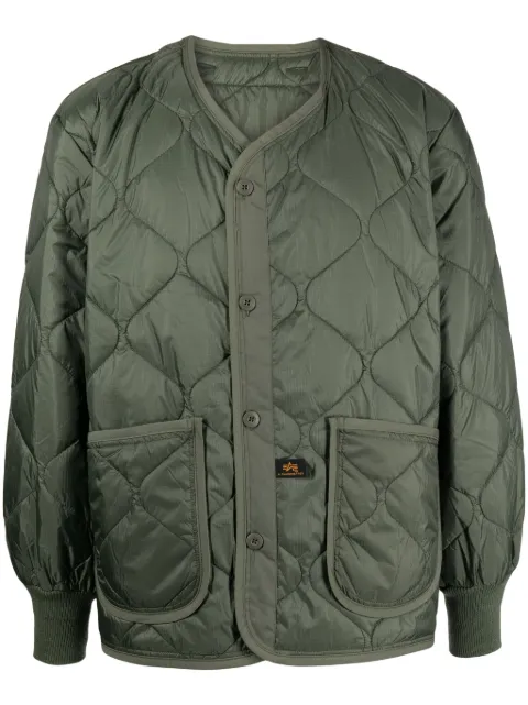 Alpha Industries chamarra capitonada con parche del logo