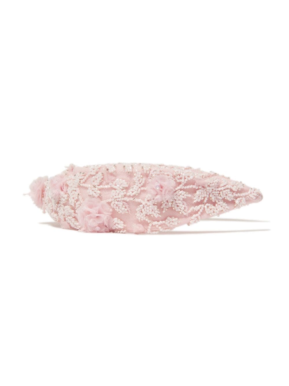 MAISON AVA bead-embellished silk headband - Roze