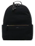 agnès b. logo-plaque adjustable-straps backpack - Black