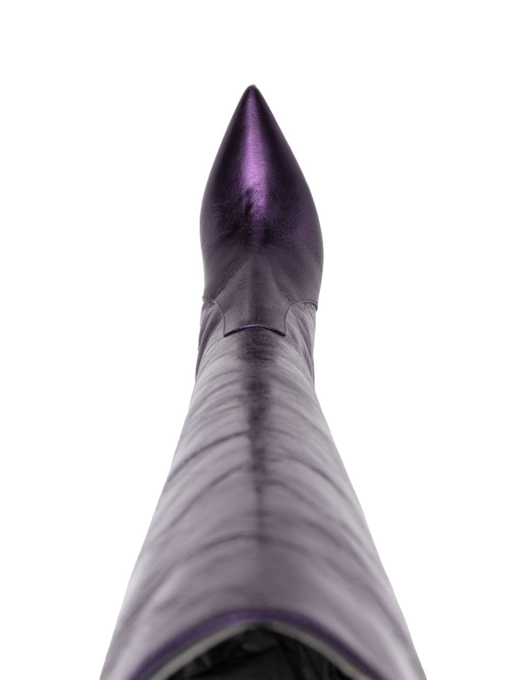 Shop Bettina Vermillon 60mm Knee-length Leather Boots In Purple