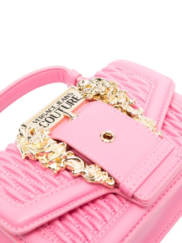 Versace Jeans Couture Pink Baroque Buckle Bag