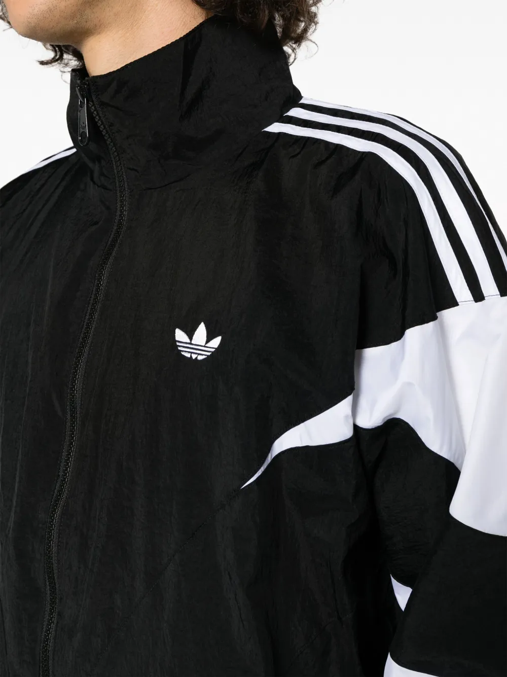 Adidas colourblock High Neck Sport Jacket Farfetch