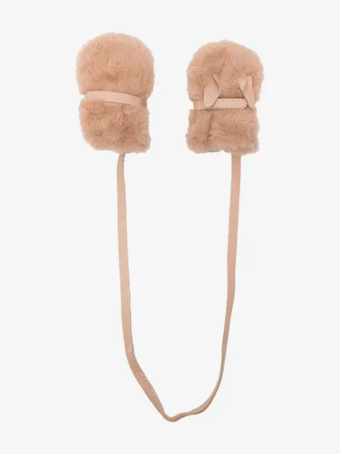 Donsje Richy Fluffy Bunny faux-fur gloves