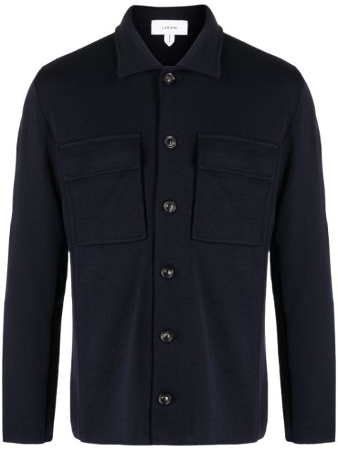 Lardini buttonedd wool shirt jacket