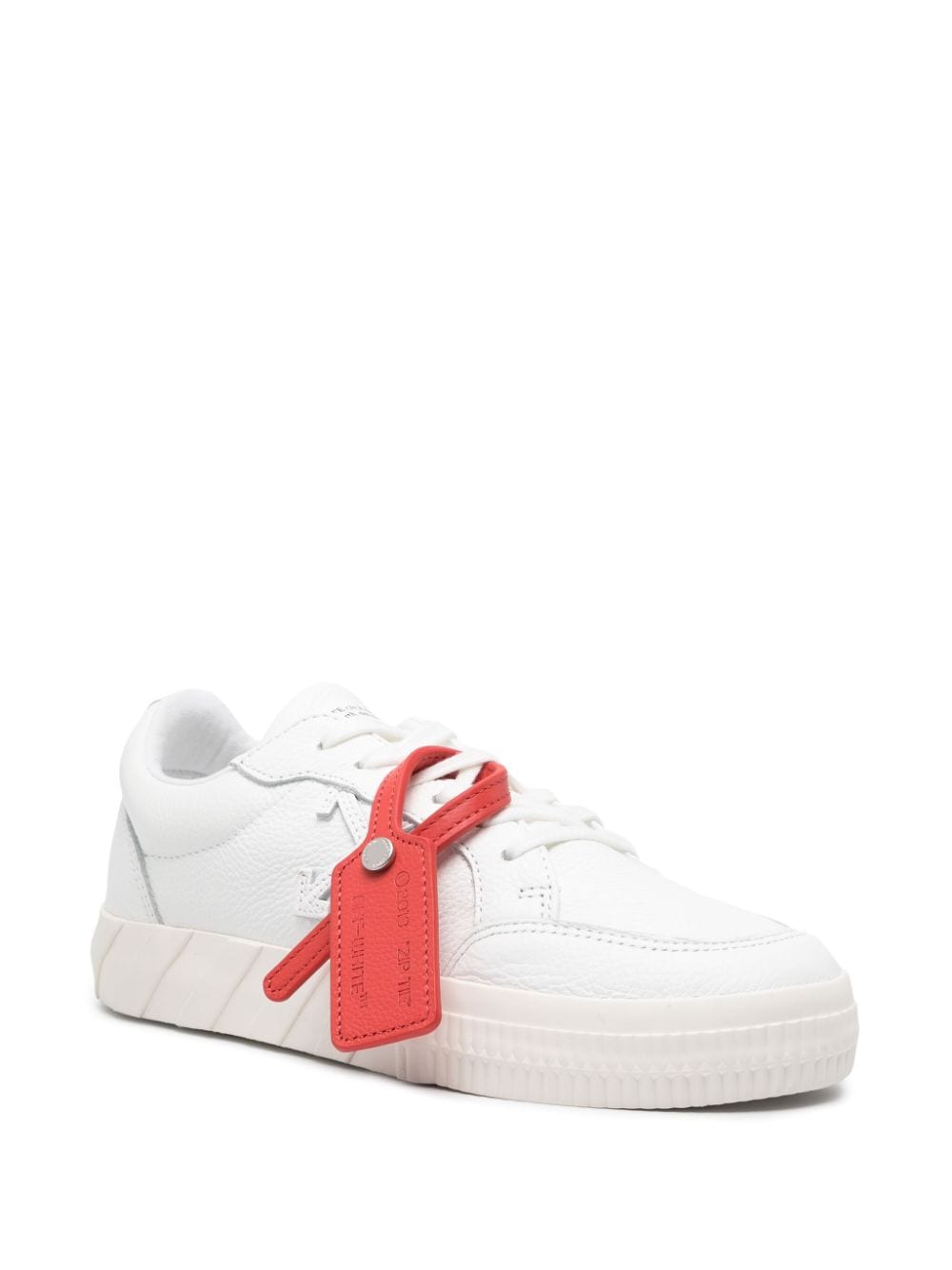 Off-White Low Vulcanized 30mm leather sneakers - Wit