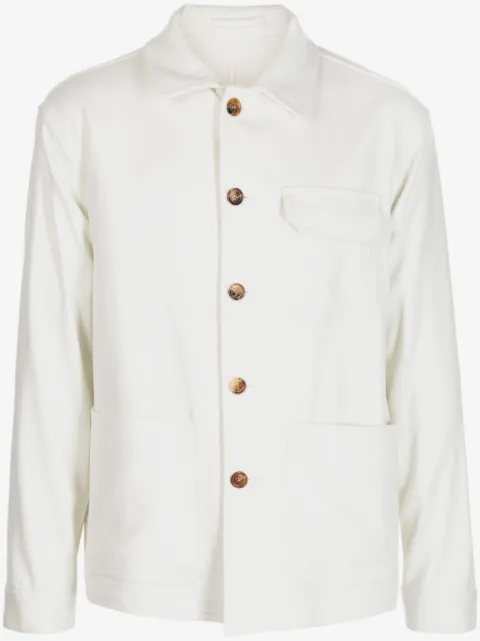 Lardini buttoned cotton shirt jacket