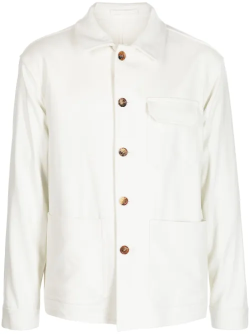 Surchemise en coton à boutonnière - Lardini - Modalova