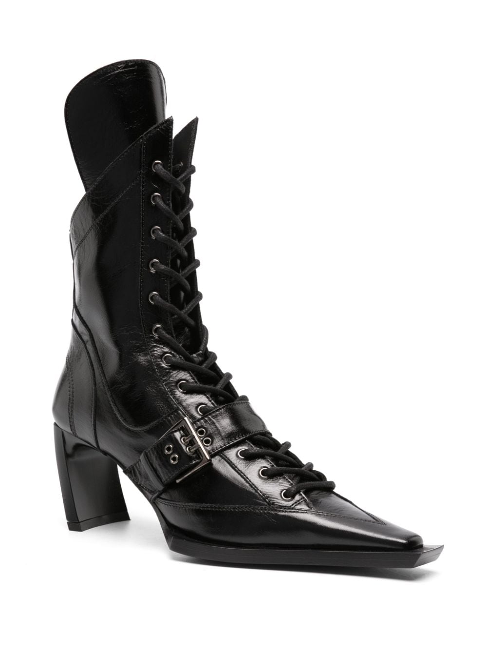 KNWLS XSerpent leather boots - Zwart