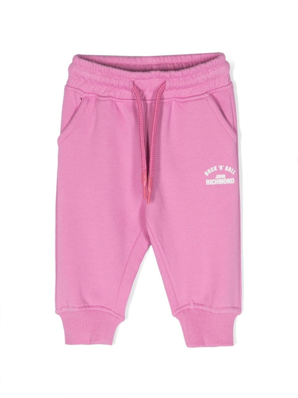 John Richmond Junior Babies' Logo-print Drawstring Track Pants In Pink