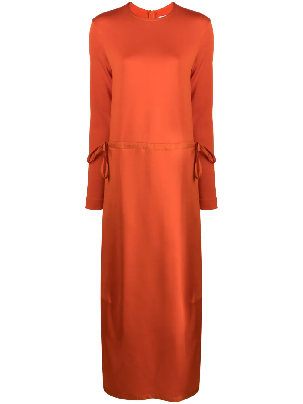 Jil Sander Maxi-jurk met ronde hals Oranje